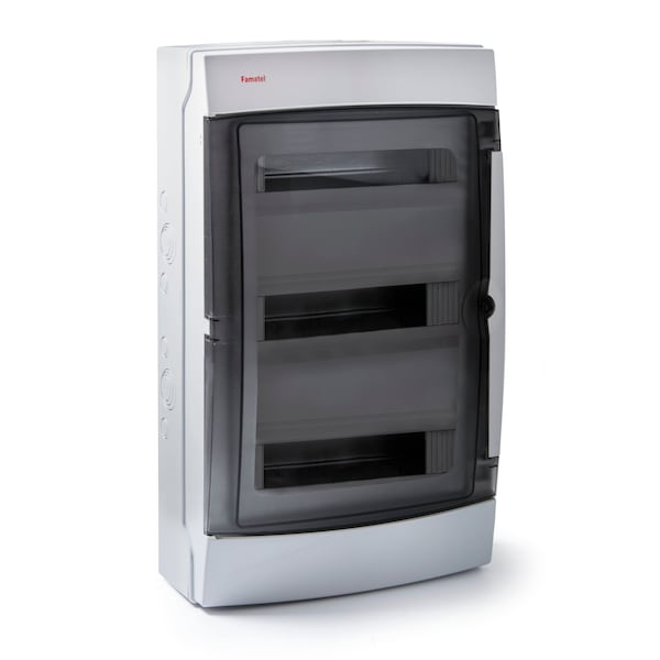 Famatel Usa IP65 DIN Rail 42 Module Enclosure 22.2 in H x 12.2 in W x 5.9 in D 3942-TTB1 - main
